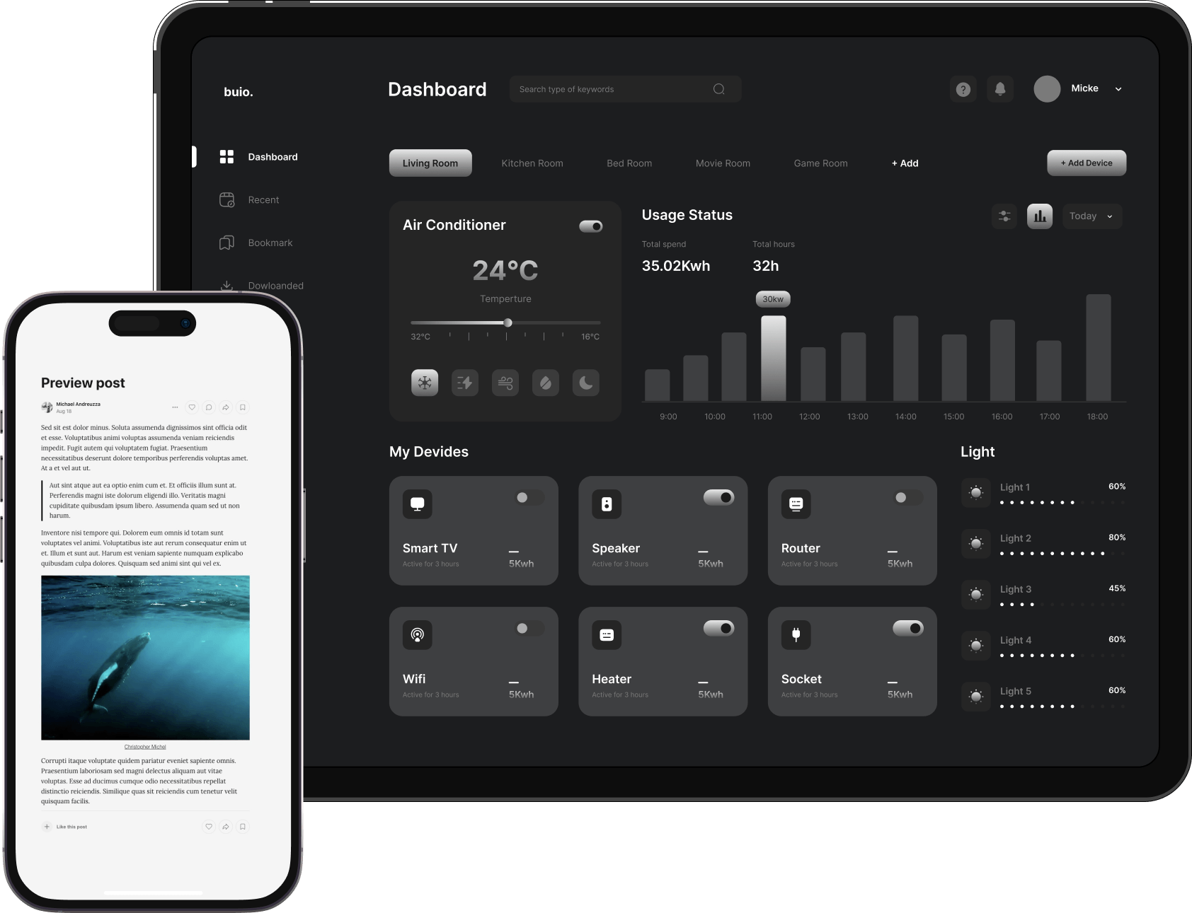 Nova Grafana dashboard view for Linux server monitoring
